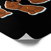 Chocolate Bunny Oaster Bunny Oaster Rabbit Poster (Ecke)