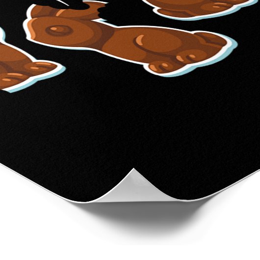 Chocolate Bunny Oaster Bunny Oaster Rabbit Poster (Ecke)