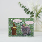 Chocolate Bunny Postkarte (Stehend Vorderseite)