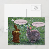Chocolate Bunny Postkarte (Vorne/Hinten)
