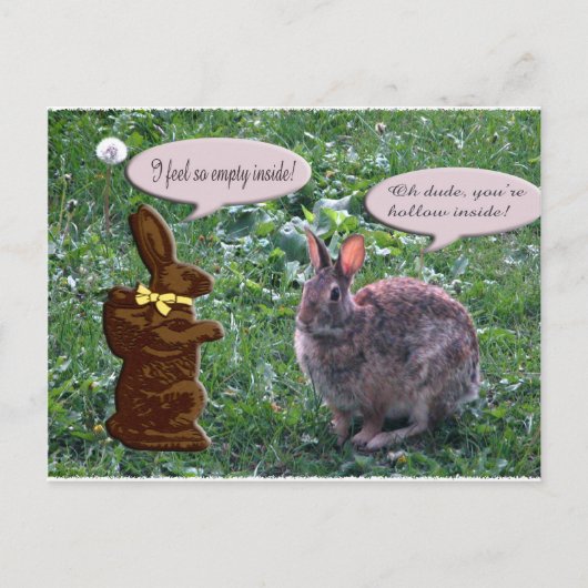 Chocolate Bunny Postkarte (Vorderseite)