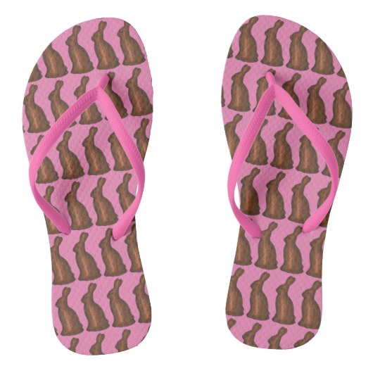 Chocolate Bunny Rabbit Osterkörbe Candy Badesandalen (Fußbett)