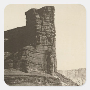 Chocolate Butte, Paria Creek, Arizona Quadratischer Aufkleber