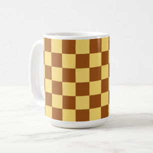 Chocolate-Butter-Töne Quadrat Kunst-Mug Tasse