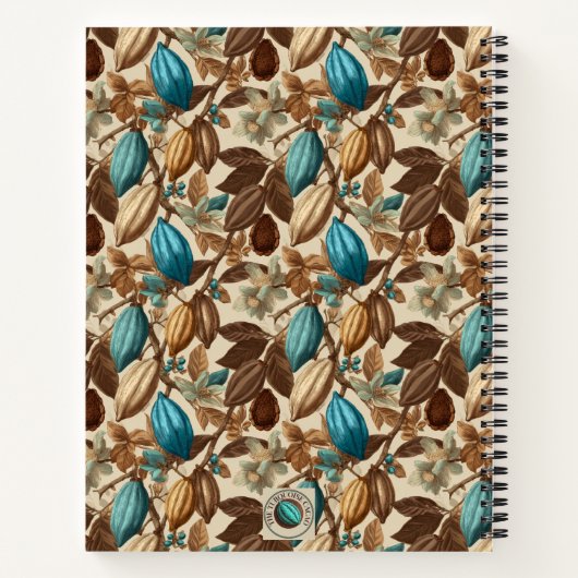 Chocolate Cacao Tasting Journal Spiral Notebook Notizblock (Rückseite)