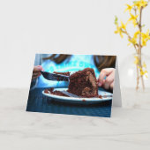 CHOCOLATE CAKE BIRTHDAY CARD FÜR MÄDCHEN KARTE (Gelbe Blume)