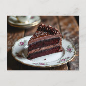 Chocolate Cake Recipe Card Feiertagspostkarte (Vorderseite)