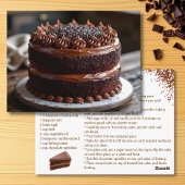 Chocolate Cake Recipe Postkarte
