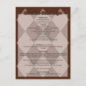 Chocolate Cake Rezept Postkarte (Vorderseite)