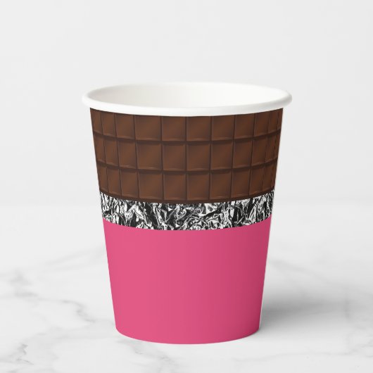 Chocolate Candy Bar Pappbecher (Rückseite)