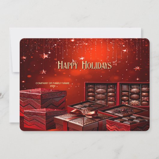 Chocolate Candy Christmas Holiday Card Feiertagskarte (Vorderseite)