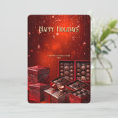 Chocolate Candy Christmas Holiday Card Feiertagskarte (Stehend Vorderseite)