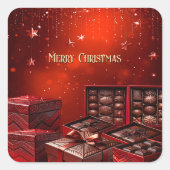 Chocolate Candy Christmas Holiday Sticker (Vorderseite)