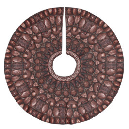 Chocolate Candy Christmas Tree Skirt Polyester Weihnachtsbaumdecke