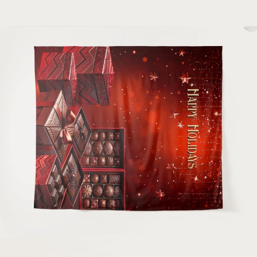 Chocolate Candy Holiday Backdrop Wandteppich (Vorderseite (Horizontal))