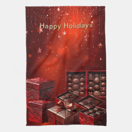 Chocolate Candy Holiday Kitchen Towel Geschirrtuch