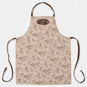 Chocolate Candy Script Typografy Business Name Schürze (Vorderseite)