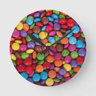 Chocolate Candy Sweets Runde Wanduhr
