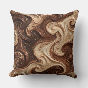 Chocolate-Cappuccino-Swirbel Reiche Textur Kissen