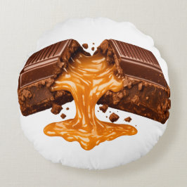 Chocolate Caramel Lover Pillow Rundes Kissen