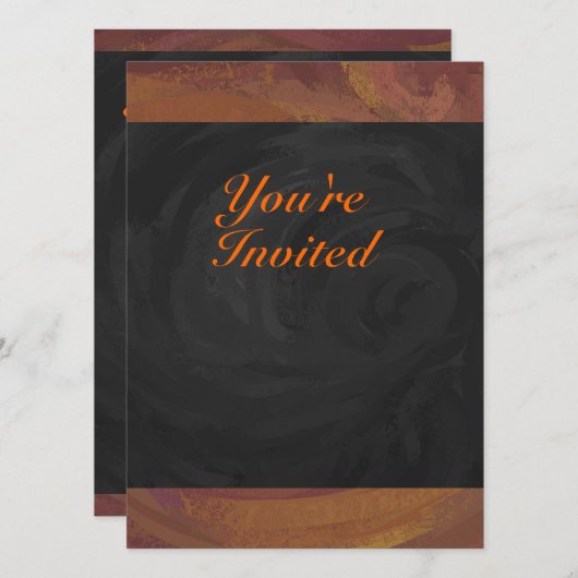 Chocolate Carmel Swirl Einladung (Vorne/Hinten)