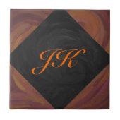 Chocolate Carmel Swirl Fliese (Vorderseite)