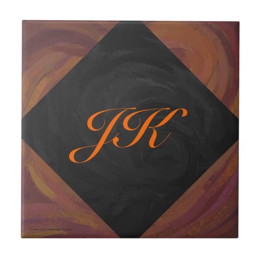 Chocolate Carmel Swirl Fliese (Vorderseite)