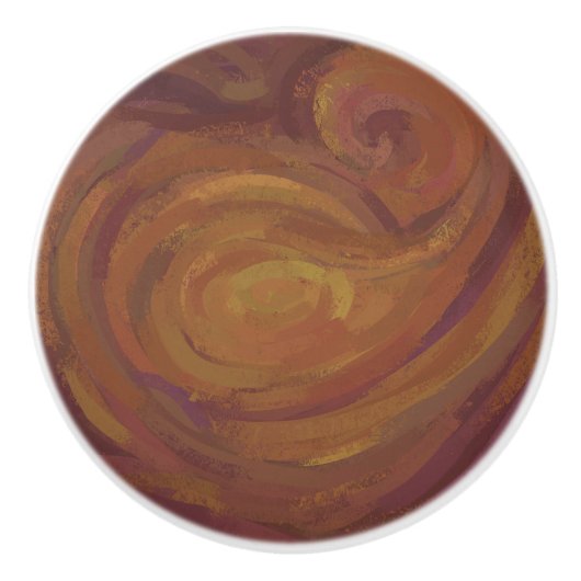 Chocolate Carmel Swirl Keramikknauf (Vorderseite)