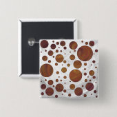 Chocolate Carmel Swirl Polka Dot Button (Vorne & Hinten)