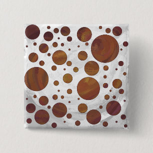 Chocolate Carmel Swirl Polka Dot Button