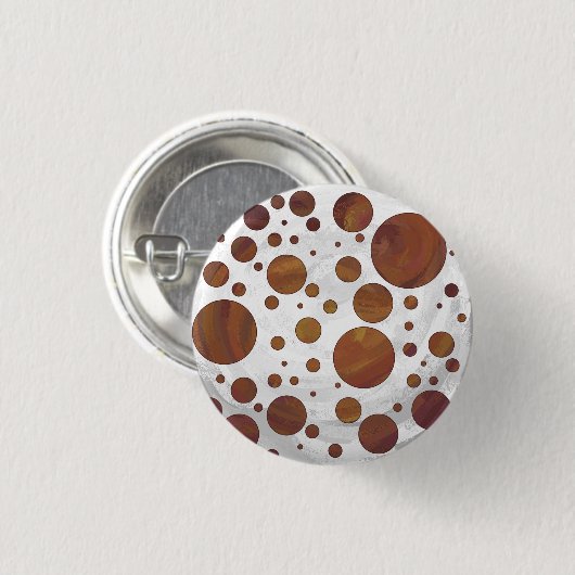 Chocolate Carmel Swirl Polka Dot Button (Vorne & Hinten)