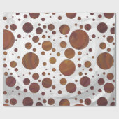 Chocolate Carmel Swirl Polka Dot Geschenkpapier (Flach)