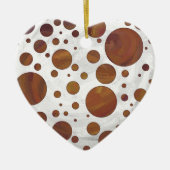 Chocolate Carmel Swirl Polka Dot Keramik Ornament (Vorne)