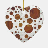 Chocolate Carmel Swirl Polka Dot Keramik Ornament (Hinten)