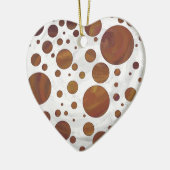 Chocolate Carmel Swirl Polka Dot Keramik Ornament (Links)