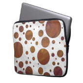 Chocolate Carmel Swirl Polka Dot Laptopschutzhülle (Vorderseite Links)