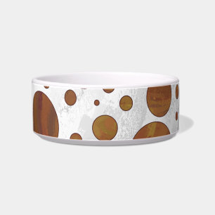 Chocolate Carmel Swirl Polka Dot Napf