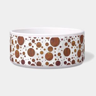 Chocolate Carmel Swirl Polka Dot Napf
