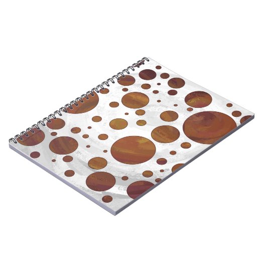 Chocolate Carmel Swirl Polka Dot Notizblock (Linke Seite)