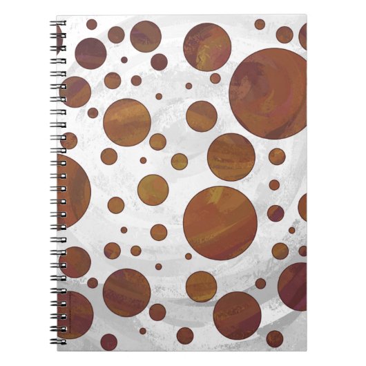 Chocolate Carmel Swirl Polka Dot Notizblock (Vorderseite)