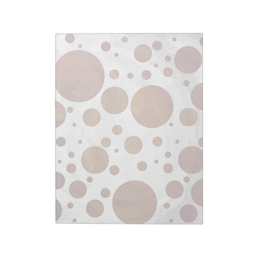 Chocolate Carmel Swirl Polka Dot Notizblock (Rotiert)