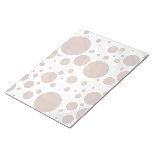 Chocolate Carmel Swirl Polka Dot Notizblock (angewinkelt)