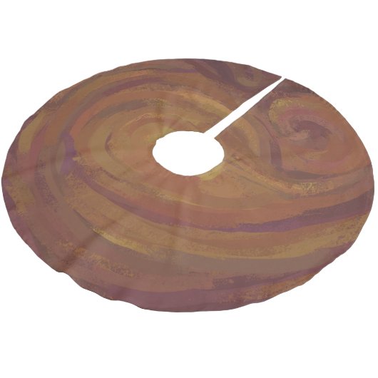Chocolate Carmel Swirl Polyester Weihnachtsbaumdecke (Schrägansicht)