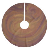 Chocolate Carmel Swirl Polyester Weihnachtsbaumdecke (Vorderseite)