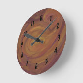 Chocolate Carmel Swirl Runde Wanduhr (Winkel)