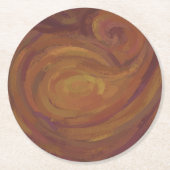 Chocolate Carmel Swirl Runder Pappuntersetzer (Vorderseite)