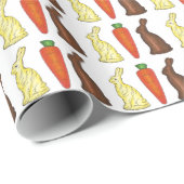 Chocolate Carrot Oaster Bunny Rabbit Candy Bunnies Geschenkpapier (Rolleneckpunkt)