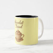 Chocolate Chaud Hot Chocolate Illustration Zweifarbige Tasse (VorderseiteRechts)