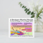 Chocolate Cherry Cordial Martini Rezept Postkarte (Stehend Vorderseite)