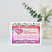 Chocolate Cherry Valentine Martini Rezept Postkart Postkarte (Stehend Vorderseite)